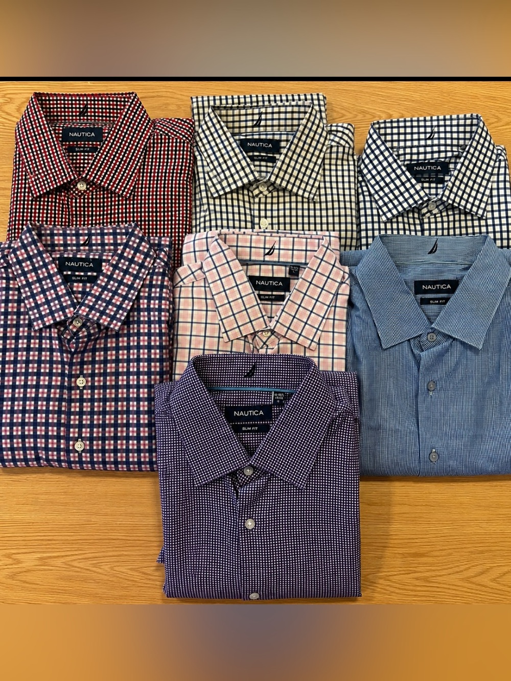 7 Nautica Performance Slim Fit Dress Shirts 16-16.5